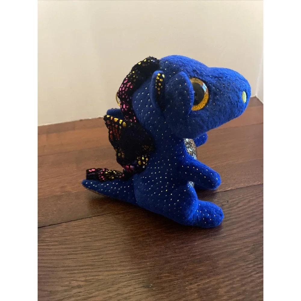 Ty Beanie Boos 6 INCH Saffire BLUE SPECKLED DRAGON SMALL Plush Animal Toy‎